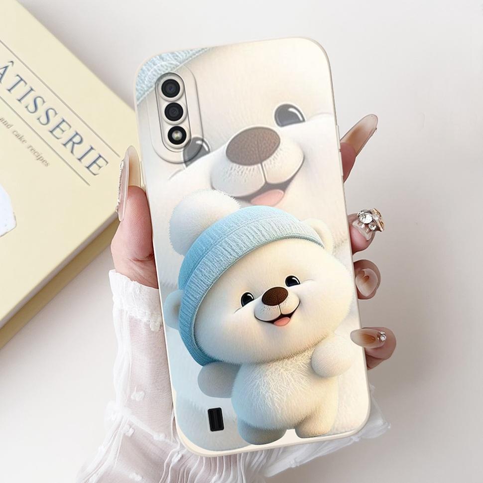 For Samsung Galaxy A01 Case Fashion Flower Painted Cover Soft TPU Matte Phone Case for Samsung A01 GalaxyA01 SM-A015F TPU