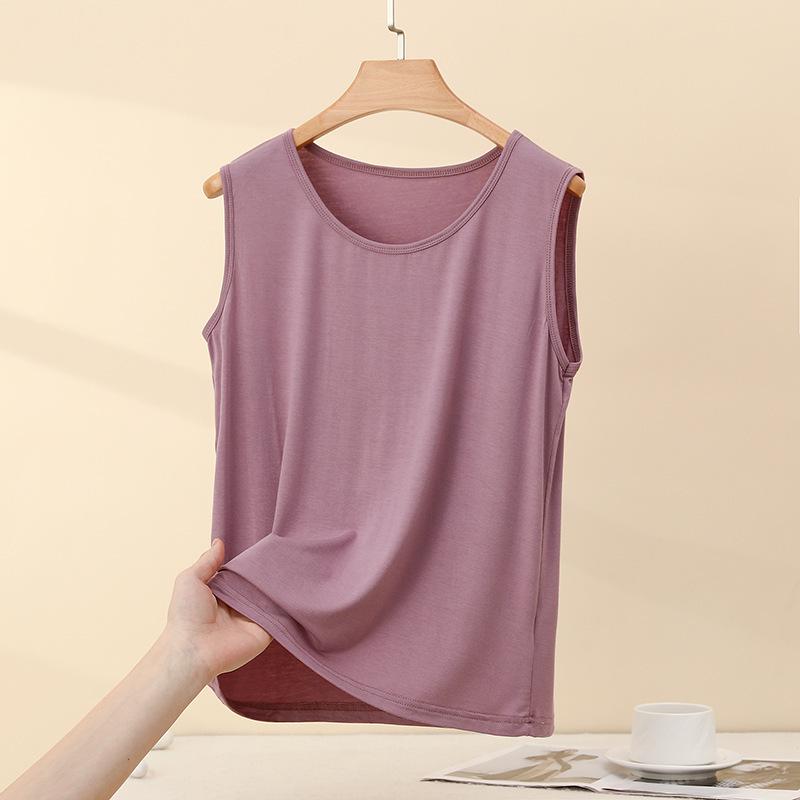 Plus Size Modal Spaghetti Strap Tank Top for Women – Summer Loose Fit, Sleeveless, Slimming Base Layer