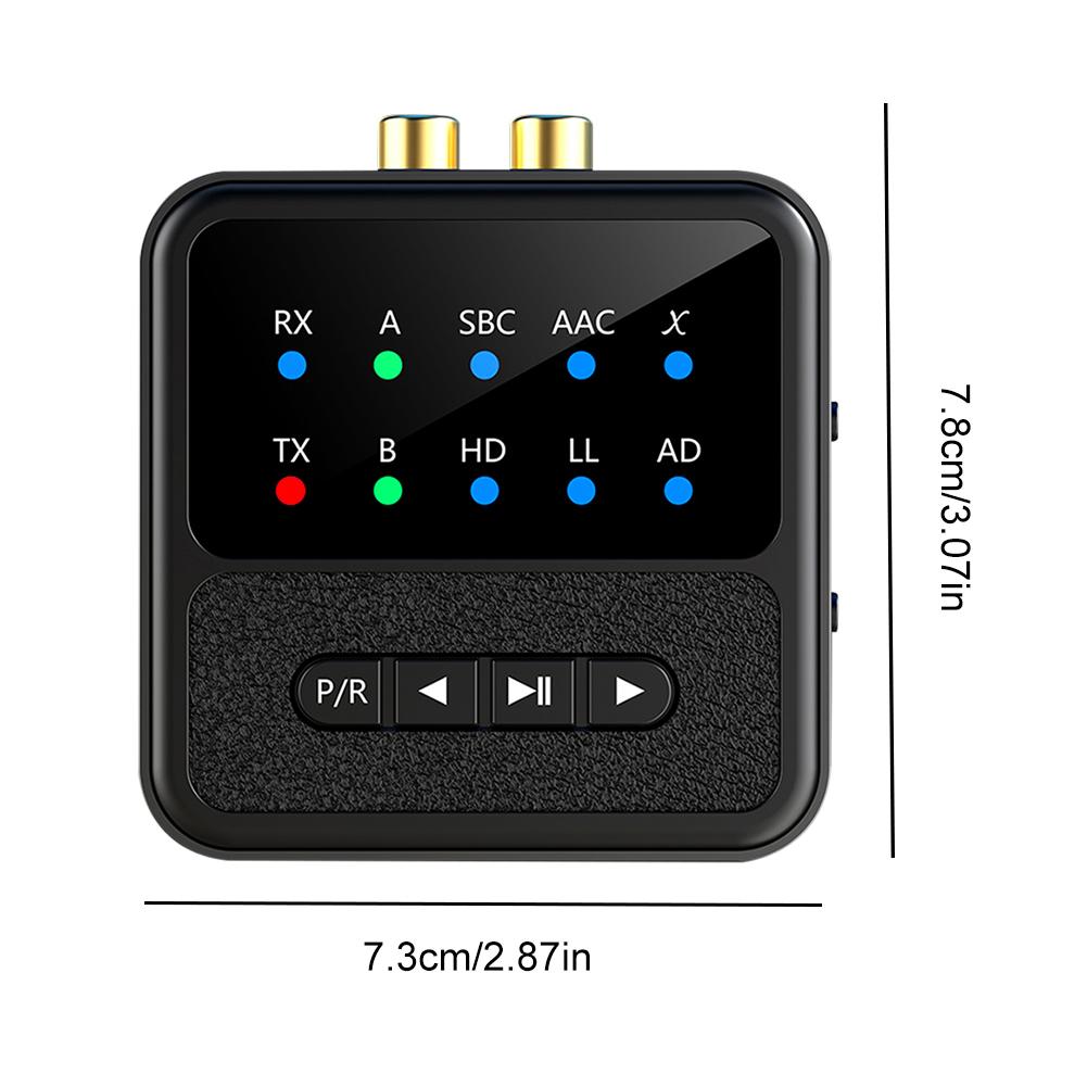 Bluetooth-Compatible 5.4 Adapter LED Display Wireless Audio Transmitter Wireless BT Receiver for Home Stereo/Speakers