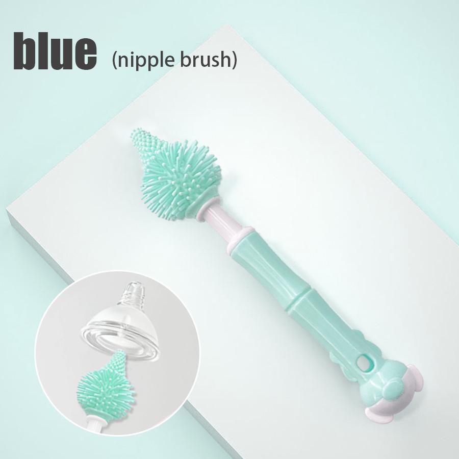 

Портативная щетка для мытья бутылочек, щетка для чистки сосков новорожденных, силиконовая головка щетки, бытовая портативная щетка для мытья бутылочек