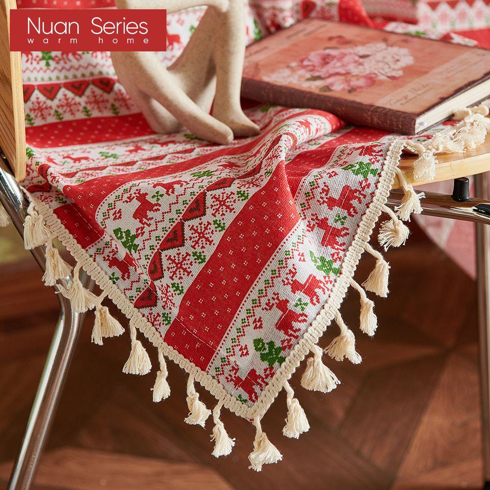 1PC Nuan Series Fashionable and Versatile Bohemian Style Cotton and Linen Comfortable Tassel Curtains for Small Windows Balcony