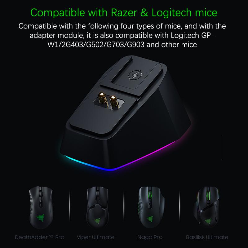 Pro bezdrátové nabíjení myši Logitech Qi modulová základna