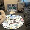 Dreamy White Beagle Newspaper Friends Carpet, Ivory Cream Stylish Accent, Great Gift for Kids Family and Friends with Soft with Beauty