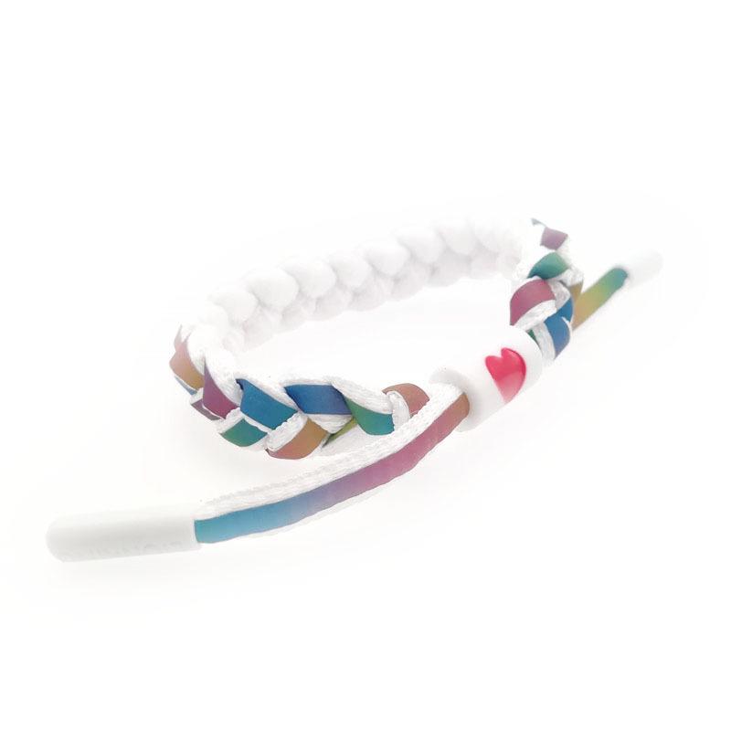 Bracelet Shoelace Woven Holographic Reflective Couple Bracelet Men's and Women's Bracelet