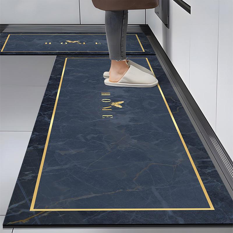 Colorful Print Kitchen Mat Soft Thickened Kitchen Floor Mat Waterproof Non-slip Oil-proof Floor Mat Runner Rug