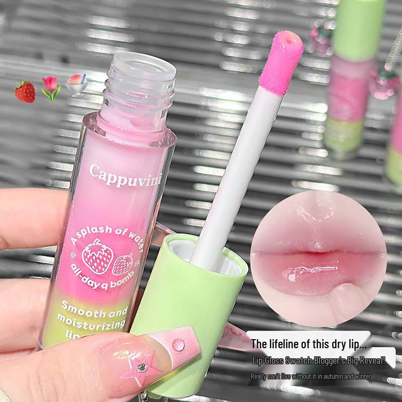CAPPUVINI Silky Hydrating Lip Gloss: Moisturizing, Plumping, Mirror-Like Finish for Cross-Border Beauty Makeup.