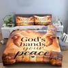 God's Hands Peaceful Bedding Set Bedding Set (1 Duvet Cover, 2 Pillowcases, Duvet Not Included)