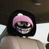 2pcs Car Headrest Covers Funny Cartoon Vehicle Accessories Auto Front Seat Headrest Cover Car Seat Headrest Protective Cover