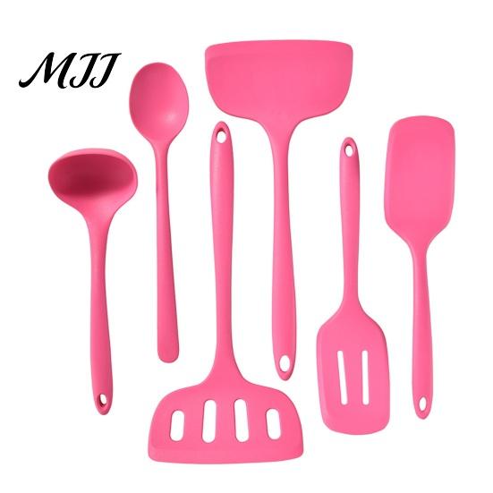 Durable Stir Frying Tools Pink Kitchen Utensil, Food Grade Silicone Cooking Tool, Non-stick Heat Baking Supplies for Home Resistant Cookware,