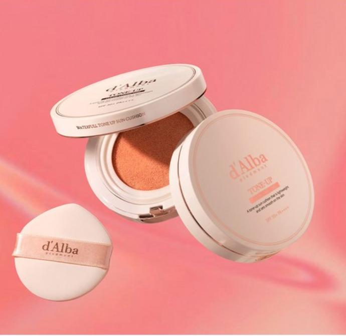 D'Alba Waterfull Tone-Up Sun Cushion SPF50+ PA++++ 15g – Veganer UV-Schutz