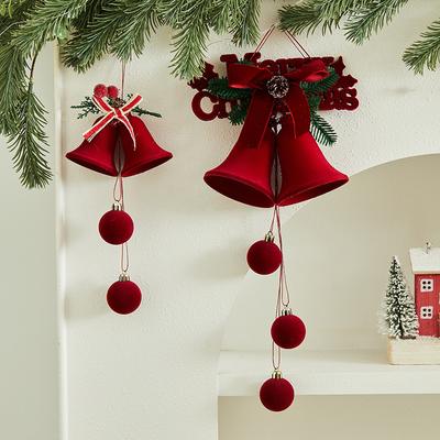 New Style Atmosphere Bell Bow Pendant Christmas Tree Decoration Hanging Ornament Mall Store Event Small Accessory, Suitable for Christmas,  Girls Toys