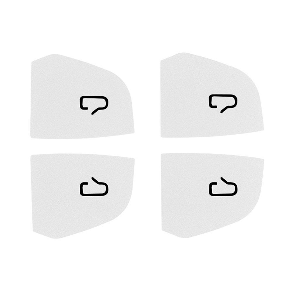 

4pcs Luxury Door Switch Patch Custom Fit Suede Trim Sticker Cover Car Door Lock Cover for Tesla Model 3/Y Juniper Launch 2026 білий
