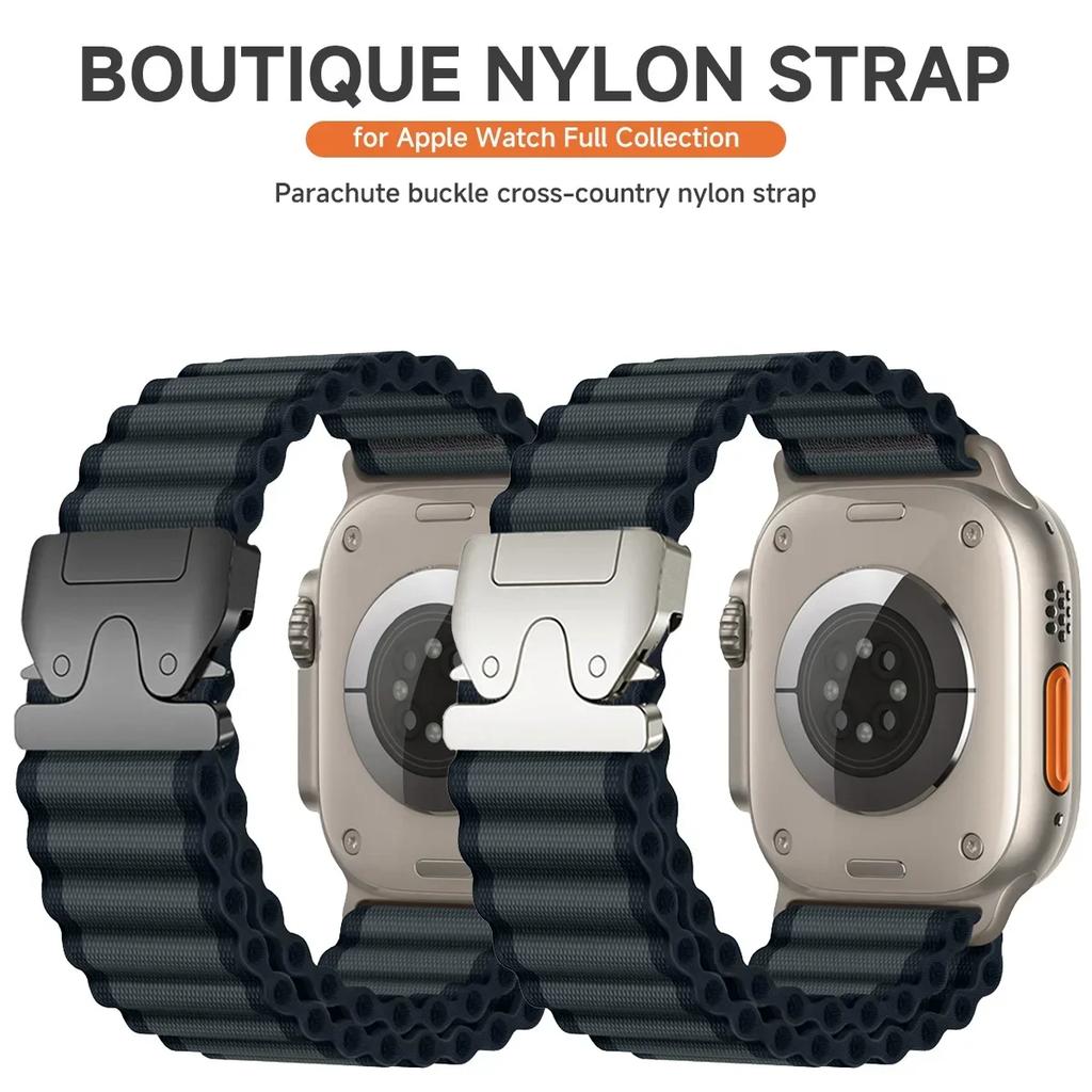 Nylon Alpine Strap for Apple Watch Band 46mm 49mm 45mm 44mm 42mm Wrist Bracelet For IWatch Ultra 3 Series 11 10 9 7 8 6 5 4 SE3