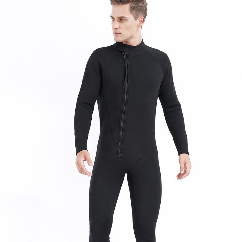 Mens 3mm Full Wetsuit With Front Zipper Thermal Dive Suit Surfing Snorkeling Swimming Water Sports