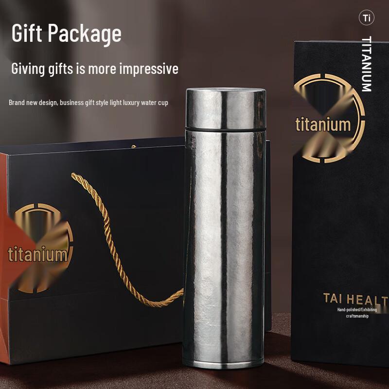 Mingchi Titanium Double-Layer Tea Infuser Thermos Mug