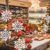 White Snowflake Ornaments, 6 Pack Large Plastic Snowflake Decorations Snowflakes Christmas Decorations, Hanging Snowflake Decorations for Winter