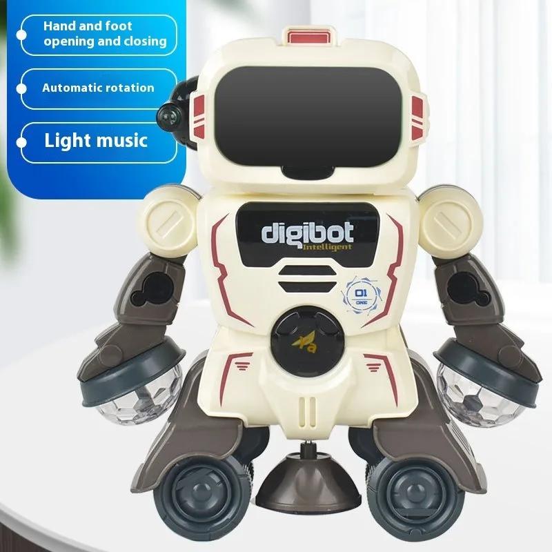 Electric Luminous Dancing Robot: Music Flaunting Swinging Toy, Little Live Pets Dog Robot Gift for Boys and Girls.