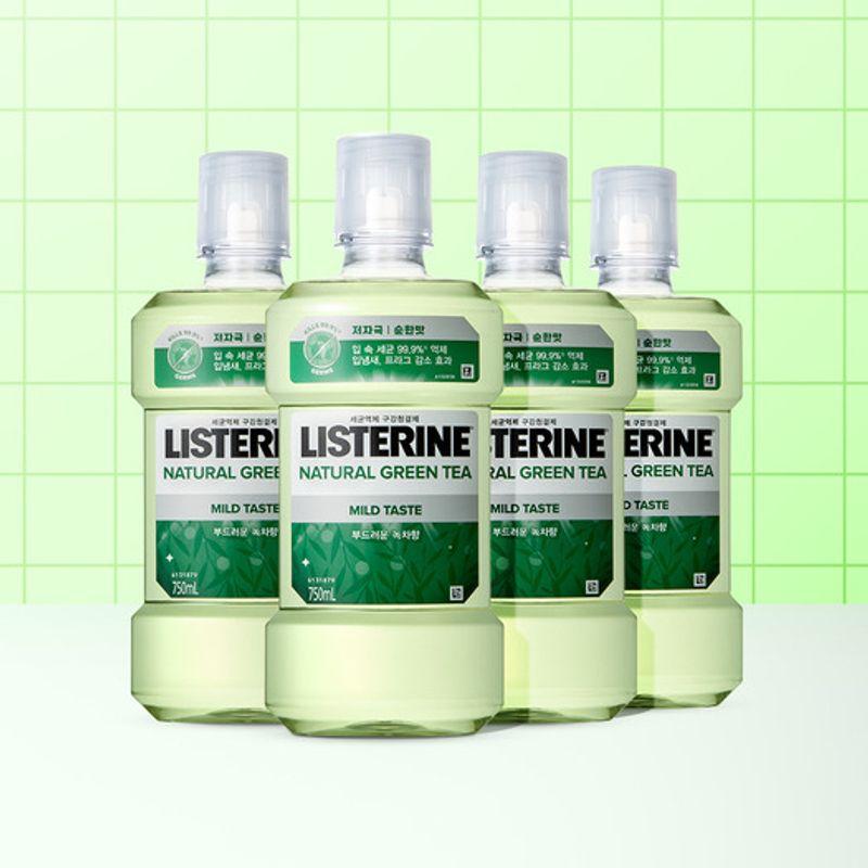 LISTERINE Natural Green Tea Mild 750mlx4 Listerine Natural Green Tea Mild 750mlx4