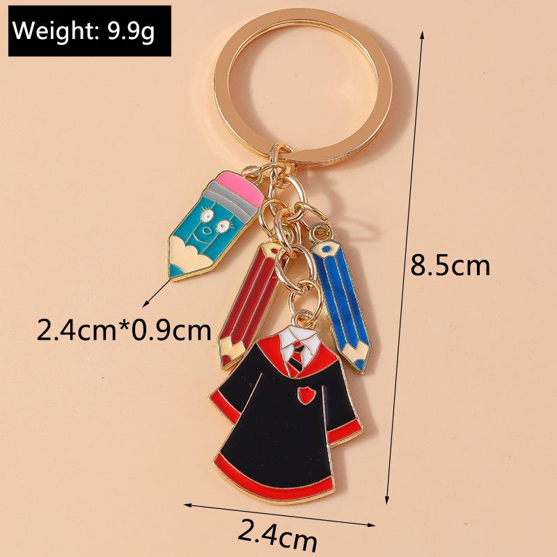 Creative Academic Dress Keychain Pencil keyring for Men Women Handbag Pendant DIY Graduation Ceremony Jewelry Gift