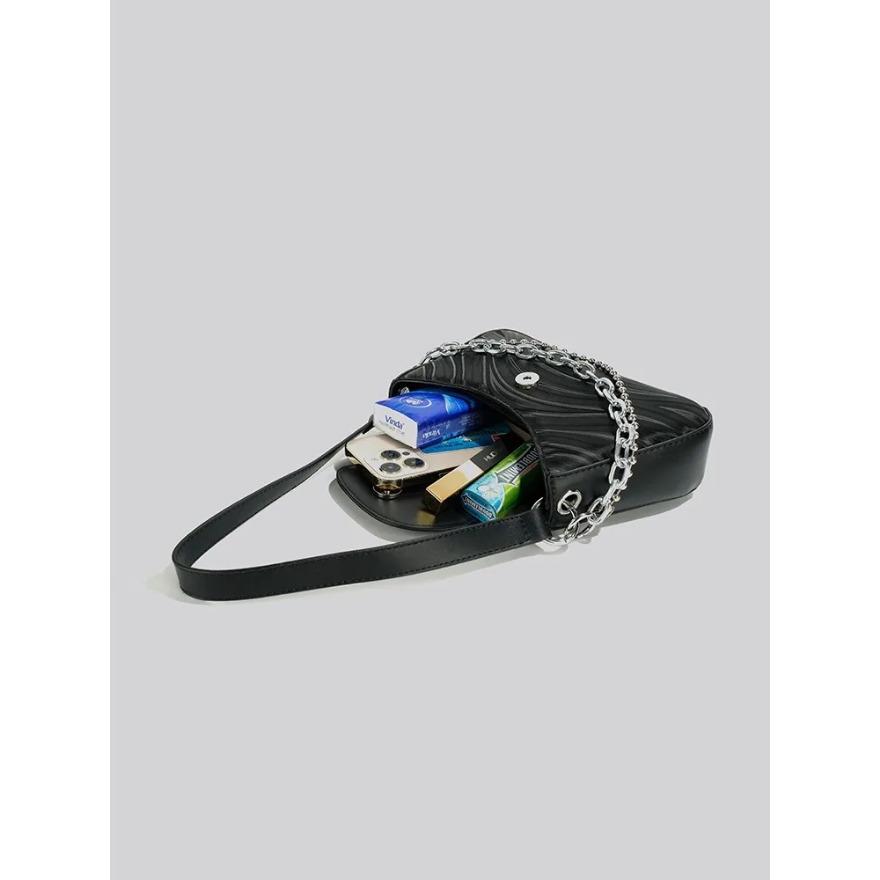 Vielseitige PU-Leder Damen Schultertaschen Mode Damen Schmetterlingsdekor Achseltaschen Lässige Damenhandtaschen Schwarz Weiß