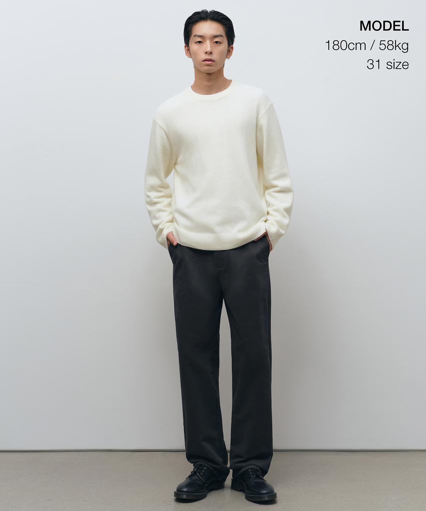 MUSINSA STANDARD Brushed Regular Fit Chino Pants [Dark Grey]