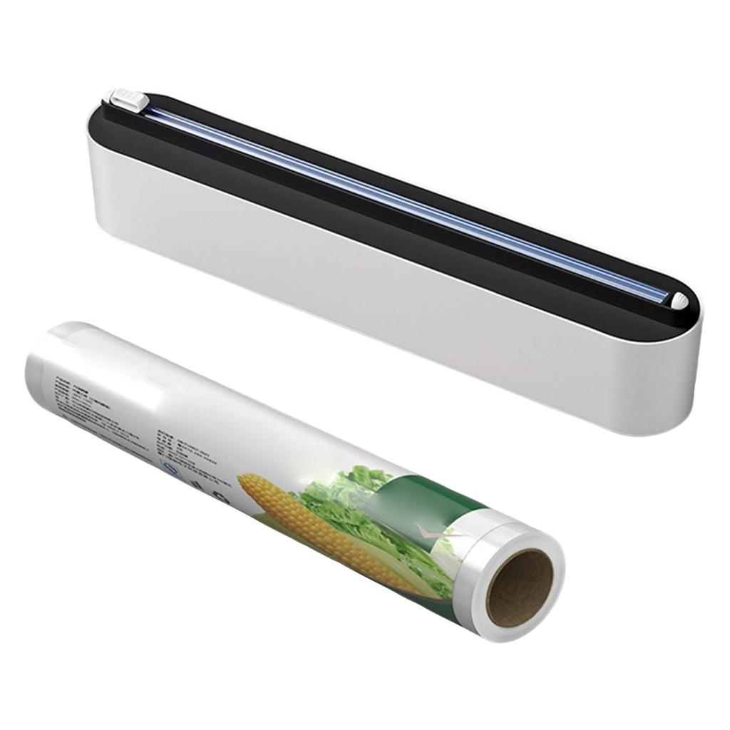 Magnetic Plastic with Slide Cutter, Refillable for Kitchen Food Storage
