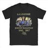 Neuheit Johnny Hallyday T-Shirt Herren O-Ausschnitt Reine Baumwolle T-Shirts Kurzarm T-Shirt Neue Ankunft Kleidung