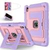 Tablet Case for iPad Air 11 (2025)/(2024)/iPad Air (2022)/(2020) Anti Drop PC + Silicone Cover with Kickstand Strap