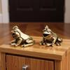 Brass Ornaments, Brass Frog Figurine, Small Home Decor, Animal Figurines, Chihuahua Sculpture.