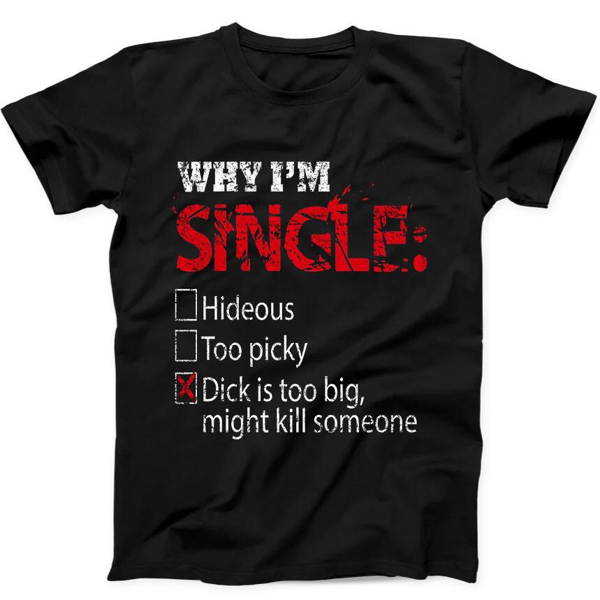 

Why I m Single Hideous Too Picky Dick Is Too Big Funny Saying Black T Shirt 390 XL