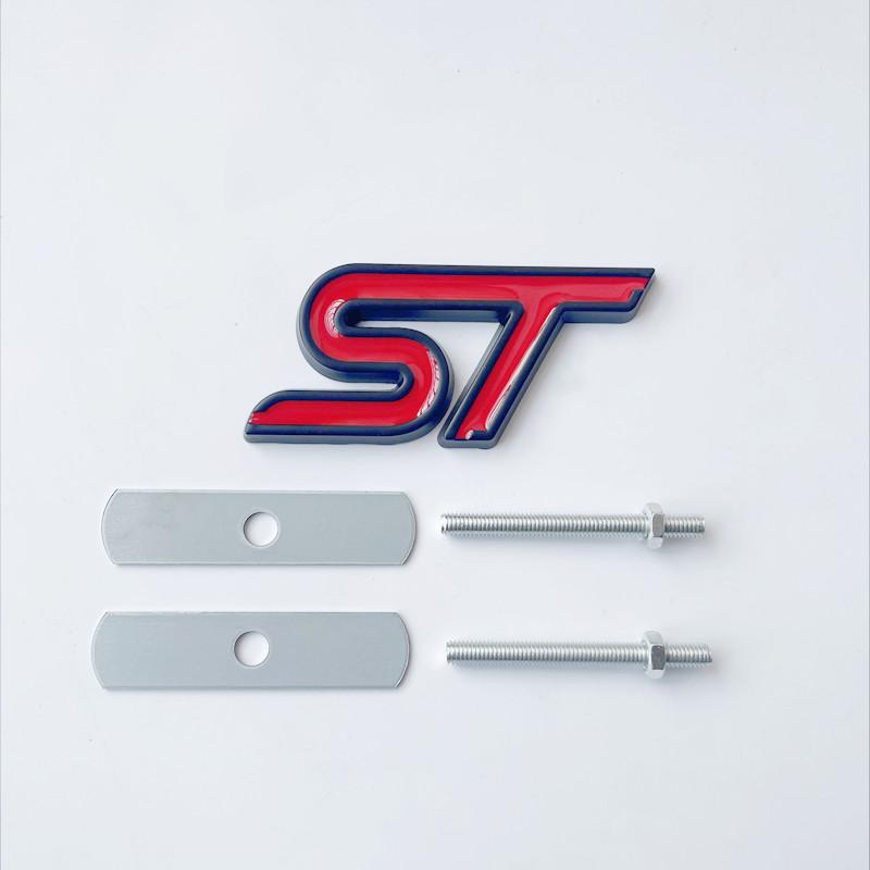 3D kovové logo ST Line emblém mřížky odznak kufru auta pro Ford Edge Puma Kuga Mondeo Fiesta Ecosport Focus ST Samolepka Příslušenství
