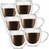 Kubki Szklanki Termiczne 250Ml Do Kawy Herbaty 6Szt