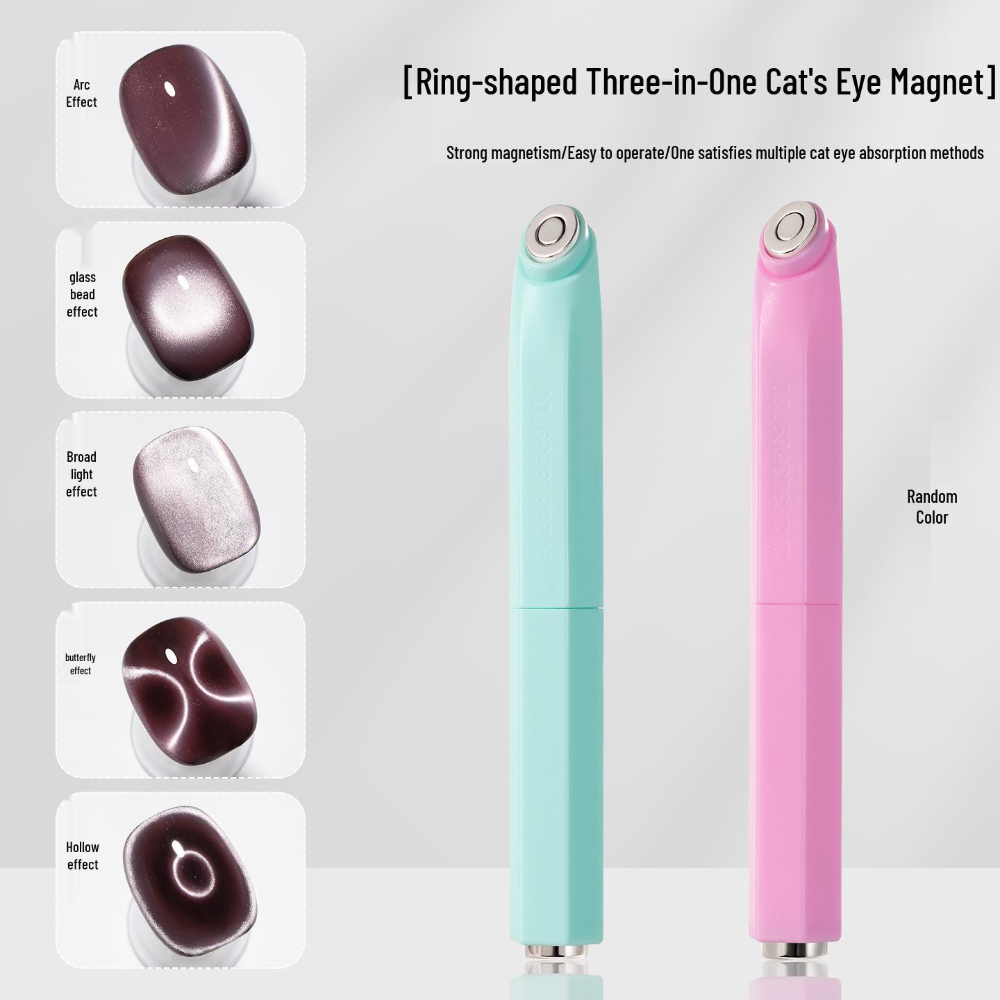

Three-in-One Cat Eye Nail Art Magnet with Butterfly Beads No Specific Size