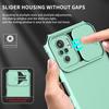 KEYSION Shockproof Case for Xiaomi POCO M5S Slide Camera Lens Protection Live Stand Phone Back Cover for Redmi Note 10S 10 Pro 4G