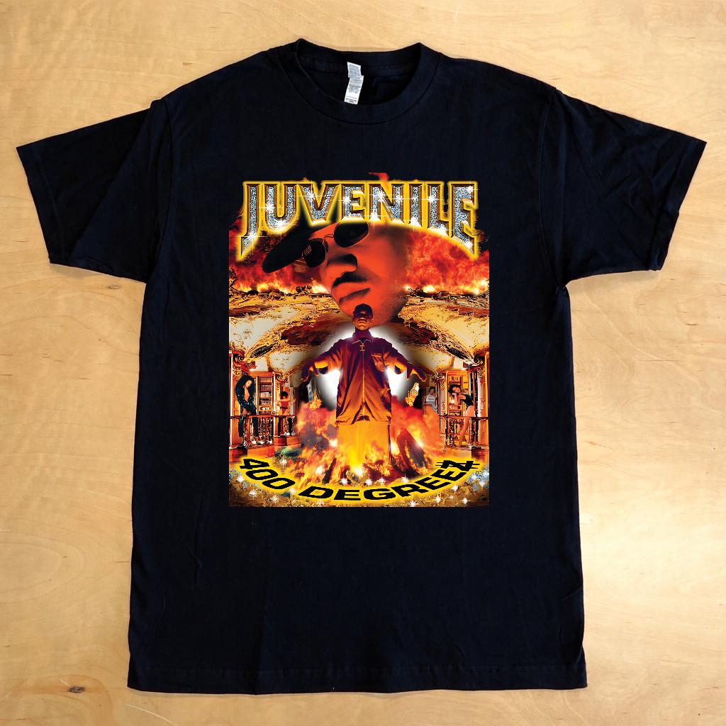Juvenile 400 Degreez Cotton Black T-Shirt Youth Sizes, Stylish Apparel 2XL