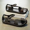 2024 Sommer neue Herren Strohsandalen Outdoor große Größe Strandschuhe Live-Übertragung atmungsaktiv Waten kalte Hausschuhe