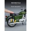 1/10 JAWA 250 Alloy Retro Motorcycle Model Diecast Metal Street Classic Motorcycle Model Simulation Sound and Light Kid Toy Gift
