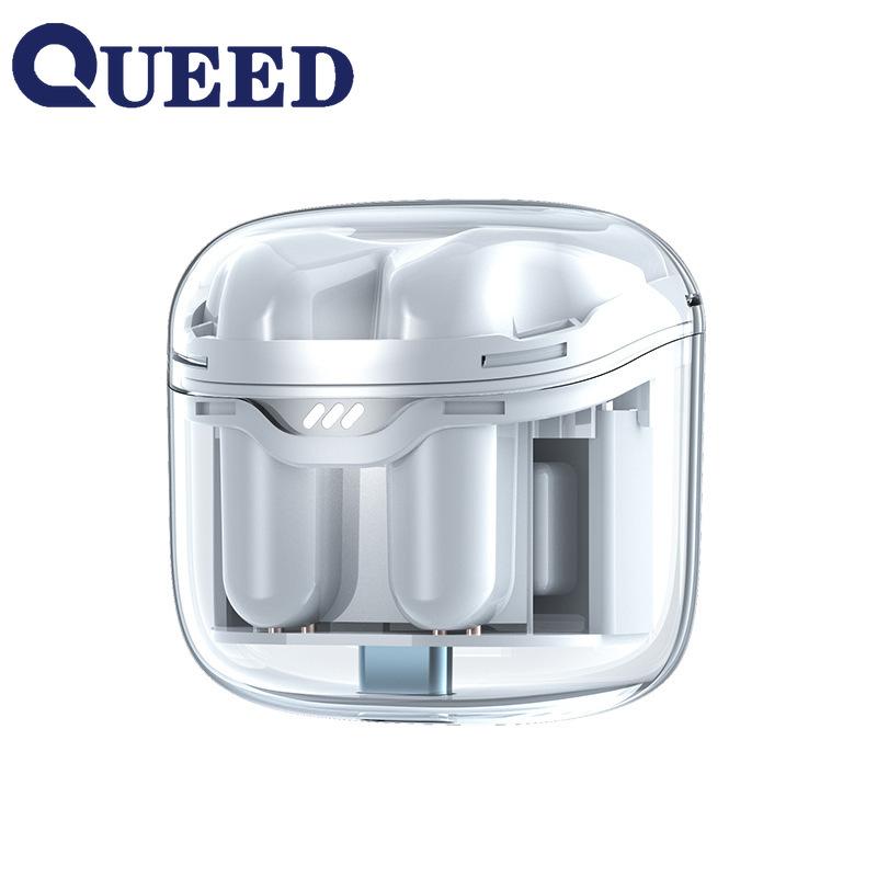 Casque Bluetooth Transparent casque de sport semi-intra-auriculaire casque à batterie