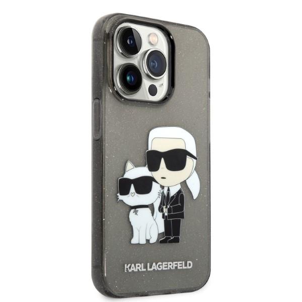 Karl Lagerfeld KLHCP14XHNKCTGK iPhone 14Pro Max 6.7" Black/black Hardcase Glitter Karl&Choupette