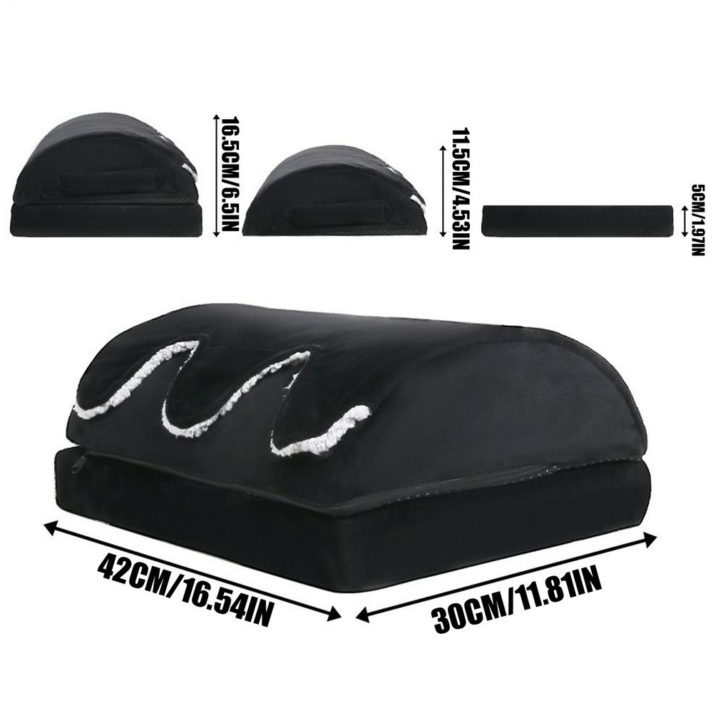 

Feet Rest For Under Desk Adjustable Heights Pillow Desk Foot Stool With Warm Pocket For Living Room Bed Study Kitchen Home Dorm чорний
