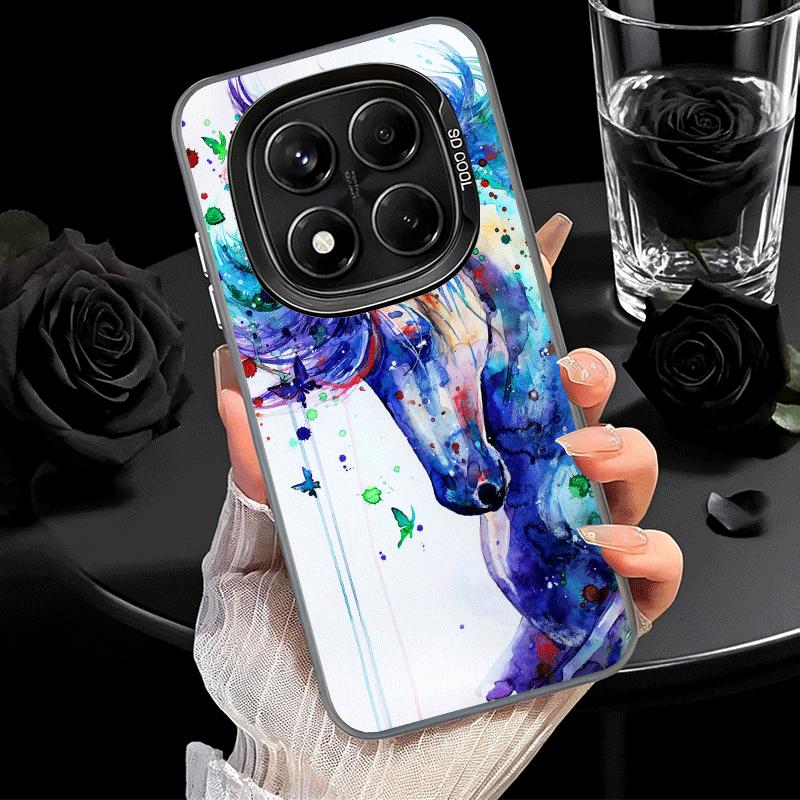 Oil Painting Horse Soft Phone Case for Xiaomi Redmi Note 13 14 15 Pro Plus 12S 12 11S 11 11T 10S 10 Shockproof Cover Back Shell