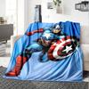 Captain America Shield Flannel Blanket Super Soft Warm Cozy Blanket For Sofa Bed Office Travel Allseason Home Decor Gift