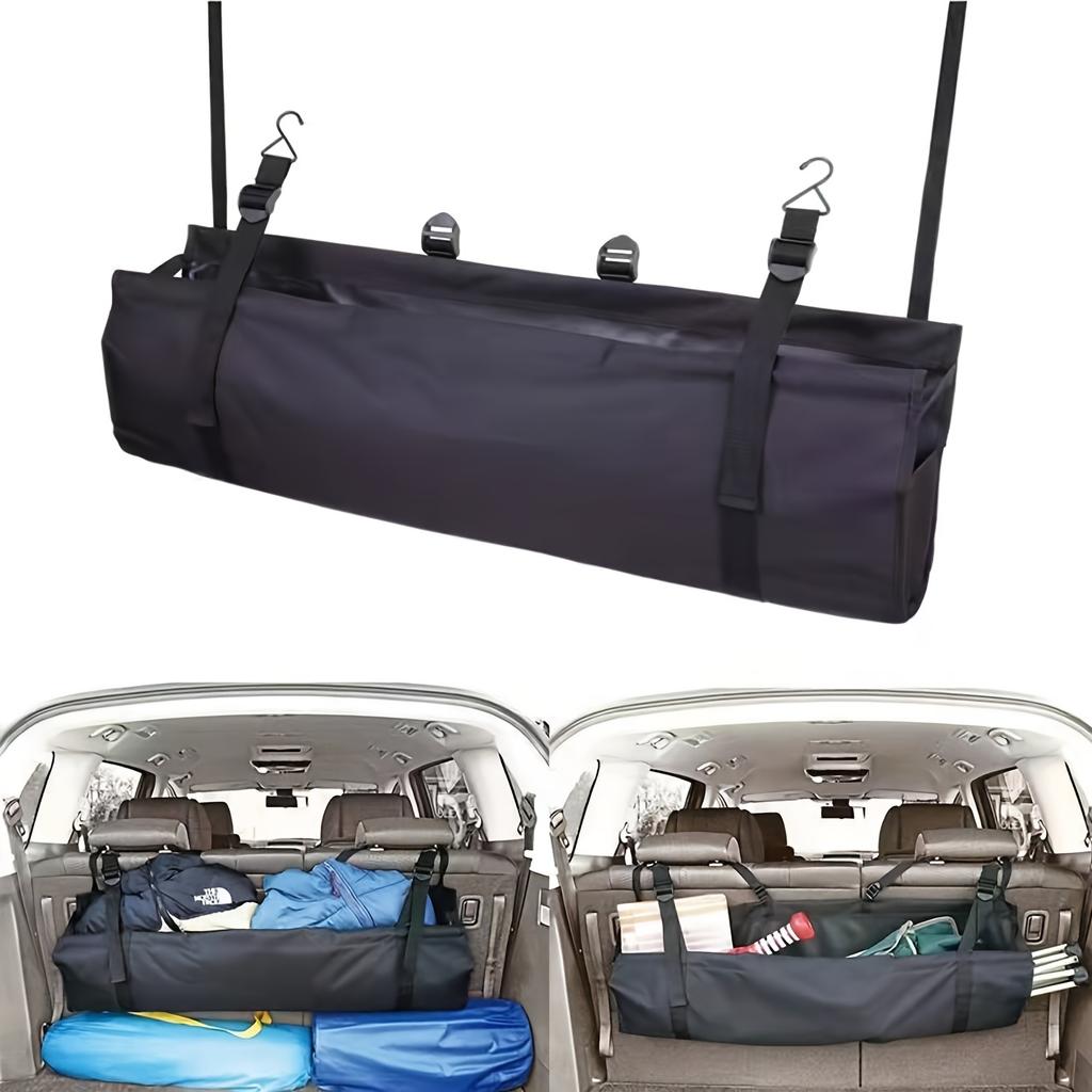 Universal Adjustable Car Trunk Organizer Backseat Storage Bag Net High Capacity Multi-use Oxford Automobile Seat Back Organizers