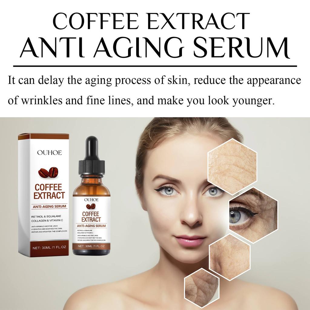 Ouhoe Caffeine Anti-aging Facial Serum For Smooth Skin Reduction Of Fine Lines