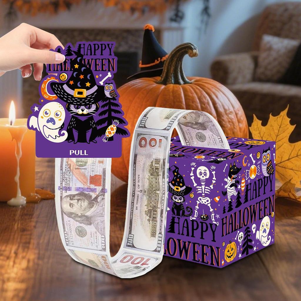 Halloween Boxes For Money Money Pull Holder With Spooky Ghost Elements Cash Box Halloween Decorations For Shop Living Rooms