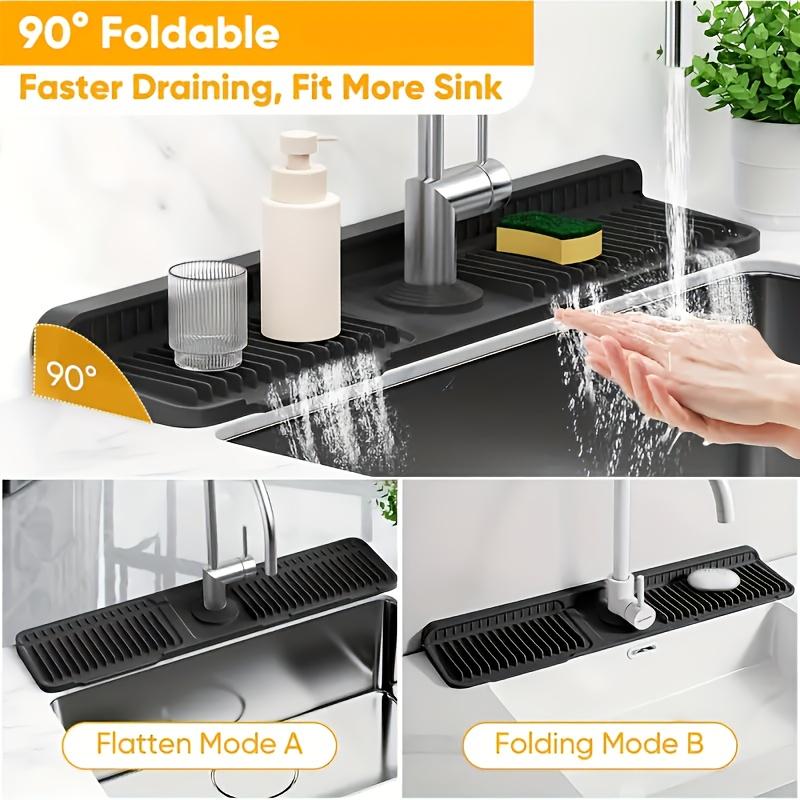1pc Faucet Splash Guard Mat - Non-Slip Quick-Drying Sink Protector for Kitchen, Bathroom Vanity & Laundry Room, Easy-to-Clean Minimalist Design