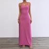New Celebrity Style Fashion Women's Clothing Pure Desire Sexy Suspender Splicing Dress Long Dress Women