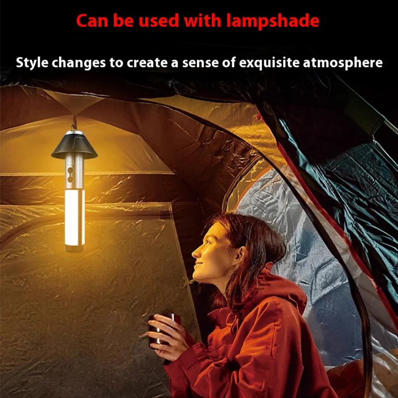 Multifunctional Portable LED Camping Light with 5 Lighting Modes,Wide Illumination, a Focused Long Beam Range, Adjustable Length