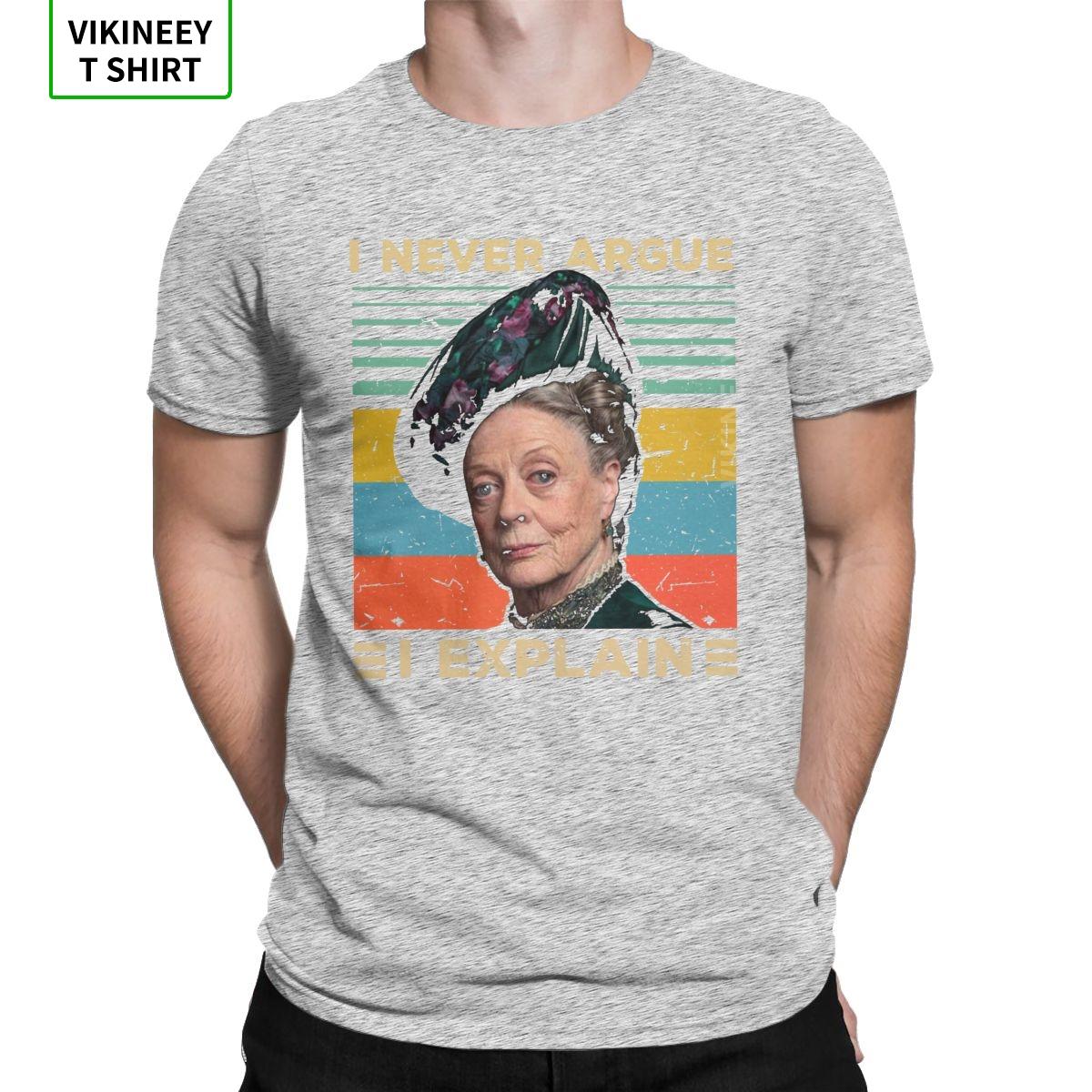 

Men Downton Abbey Violet Crawley T Shirt Dowager Maggie England London Smith Cotton Tops Short Sleeve Tees Plus Size TShirts S