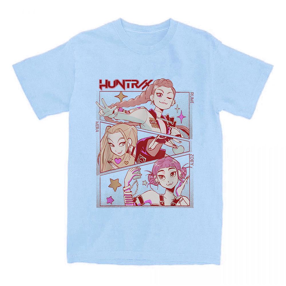 საძა ბოის კომფორტ კოლორსის მაისური KPop დემონი მონადირეების პრინტით მაისური ზაფხულის მოკლემკლავიანი ბამბის მაისური მოდური ქალის მამაკაცის ტანსაცმელი